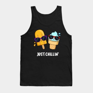 Just Chillin Cute Ice Cream Pun Tank Top